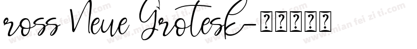 ross Neue Grotesk字体转换